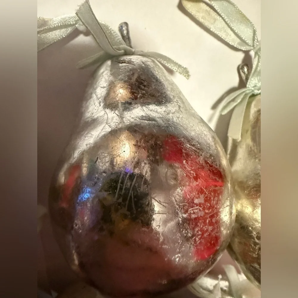 Silver Holiday Ornaments Set